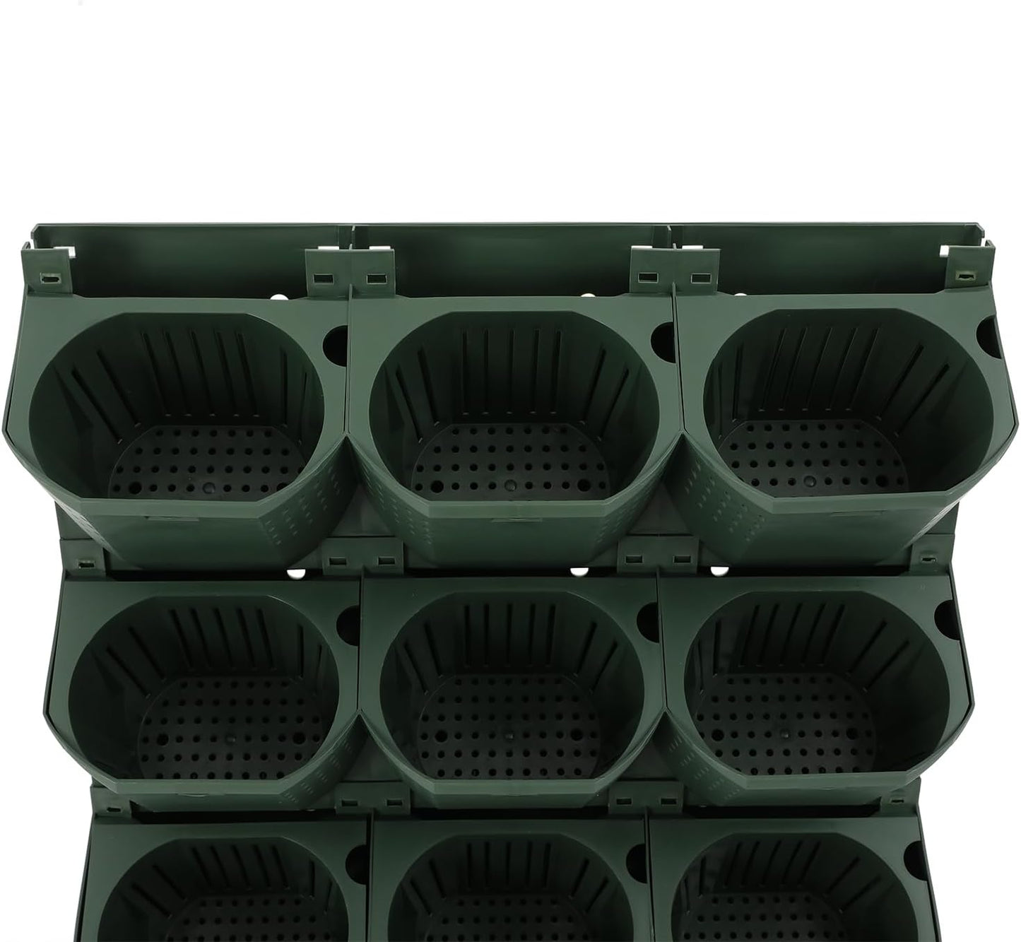 12Pieces 3-Pot Wall Planter Vertical Garden Plant Walls Wall Mounted Vertical Planter with