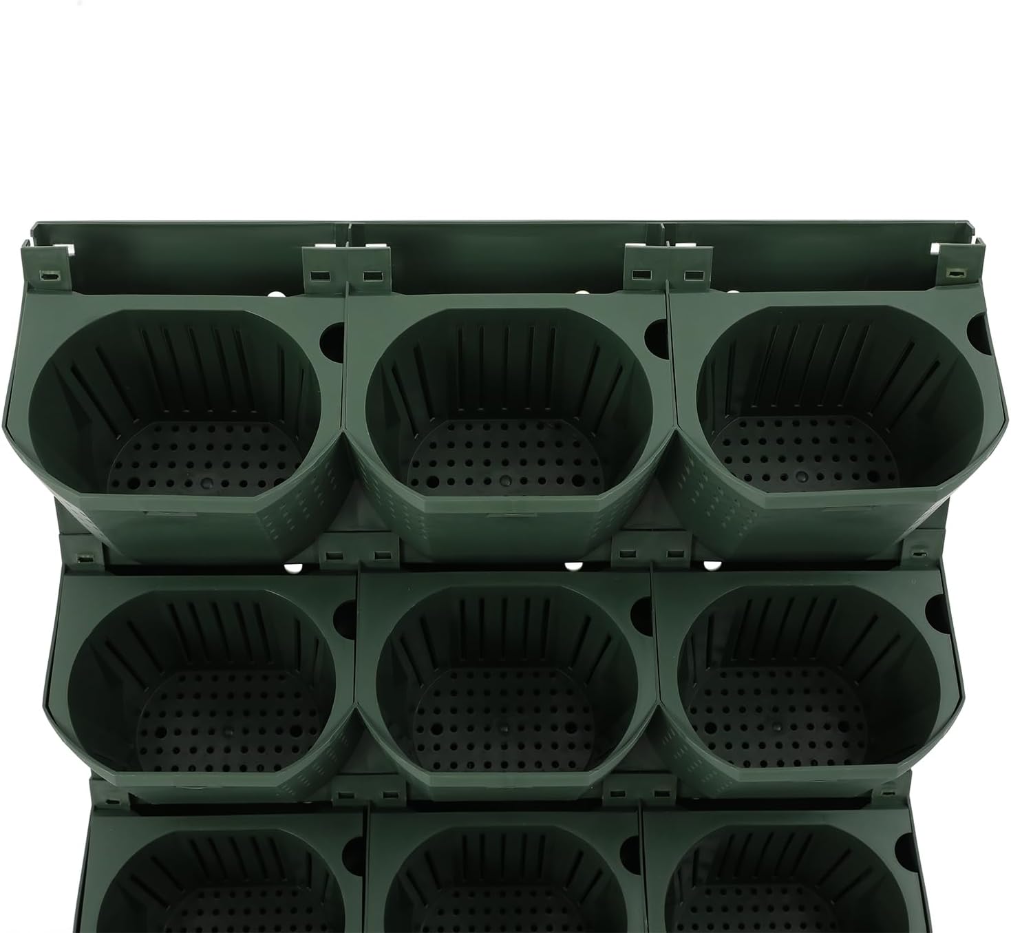 12Pieces 3-Pot Wall Planter Vertical Garden Plant Walls Wall Mounted Vertical Planter with