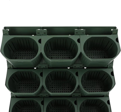 12Pieces 3-Pot Wall Planter Vertical Garden Plant Walls Wall Mounted Vertical Planter with