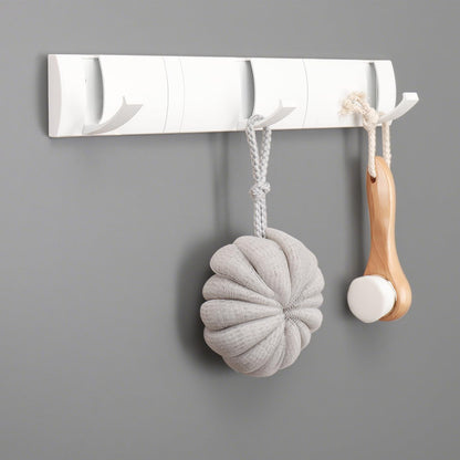 Folding Coat Hooks, Wall Mounted Coat Rack with 5 Retractable Hooks, Heavy Duty Towel Rack for