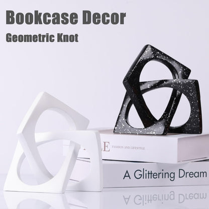 XMGZQ White Knot Statue for Coffee Table Centerpiece Decor,Modern Abstract Art Geometric Sculpture