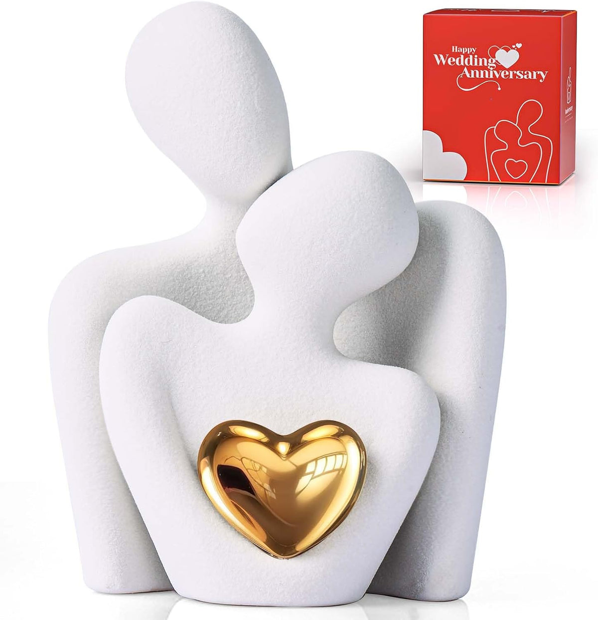 XMGZQ Mini Couple Statue Tv Stand Decor Items for Living Room Home Decor,Bedroom Decor for Couples