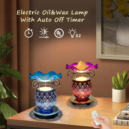 HUNANBANG Electric Scented Wax Warmer with Auto Off Timer - Candle Wax Melt Fragrance Burner