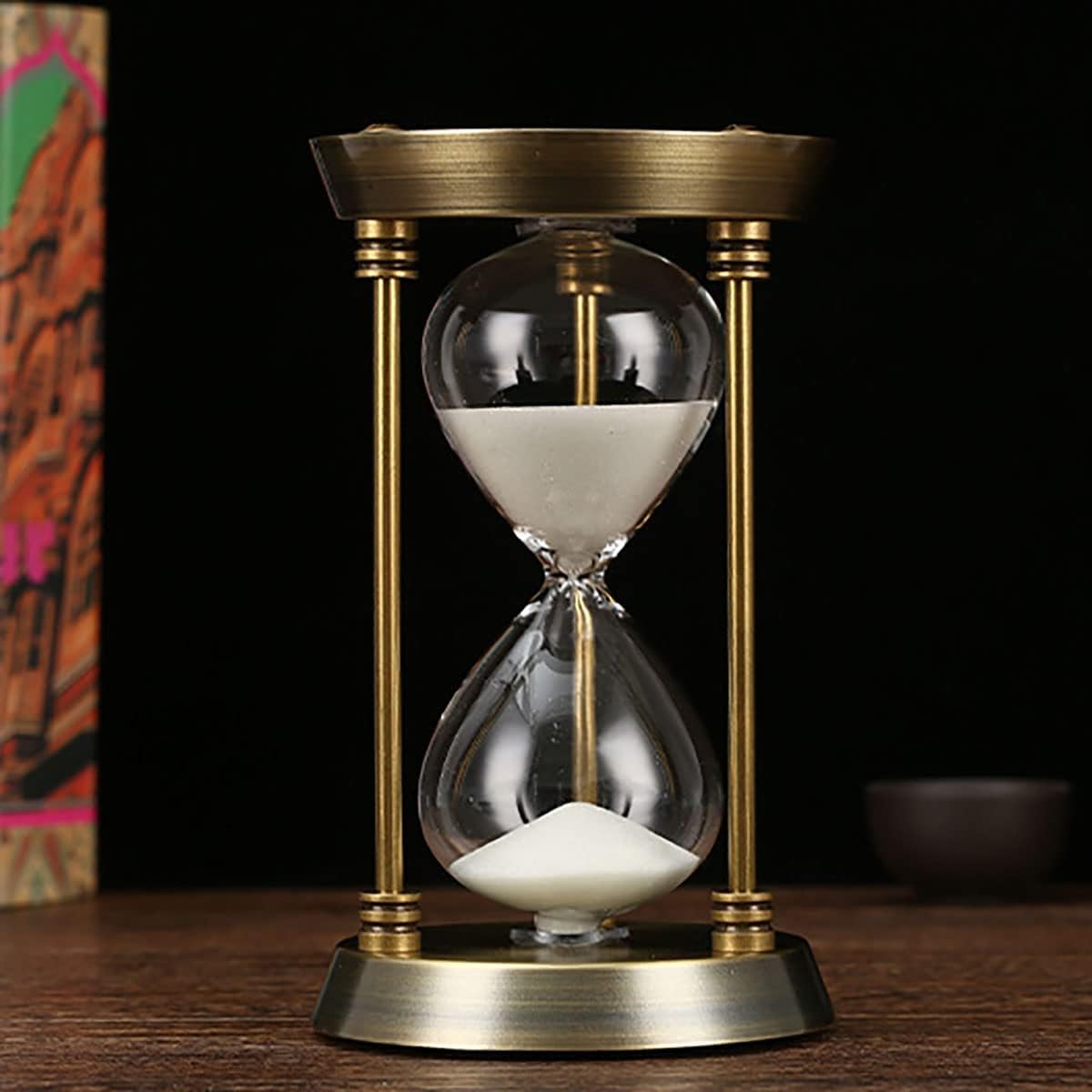 Sand Timer 15 Minutes,Hour Glass,Metal Vintage Hourglass,Hourglass Decor,for Home Decoration Office
