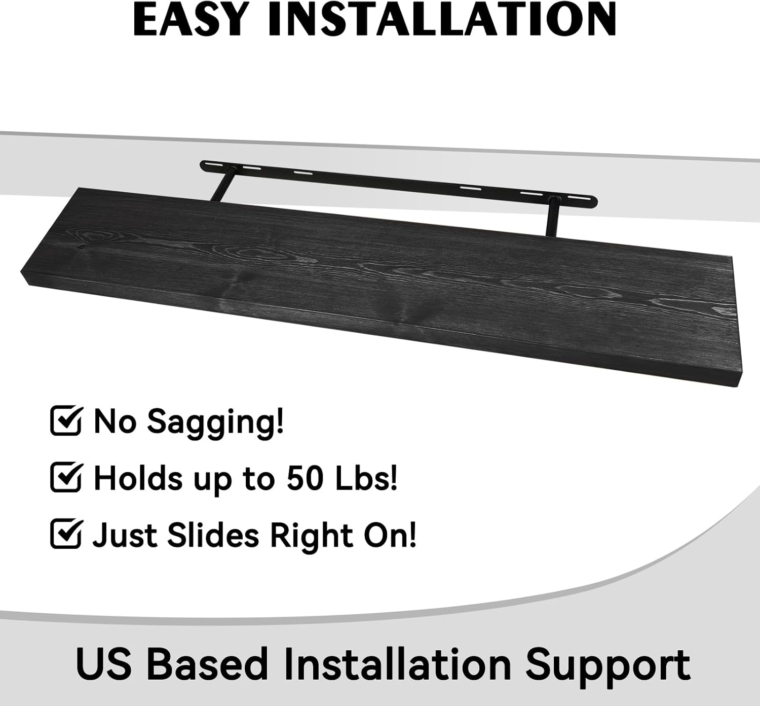 BGMG Wood Floating Shelves 36 inch Long,Wide Rustic Wooden Wall Shelves for Bathroom Living Room