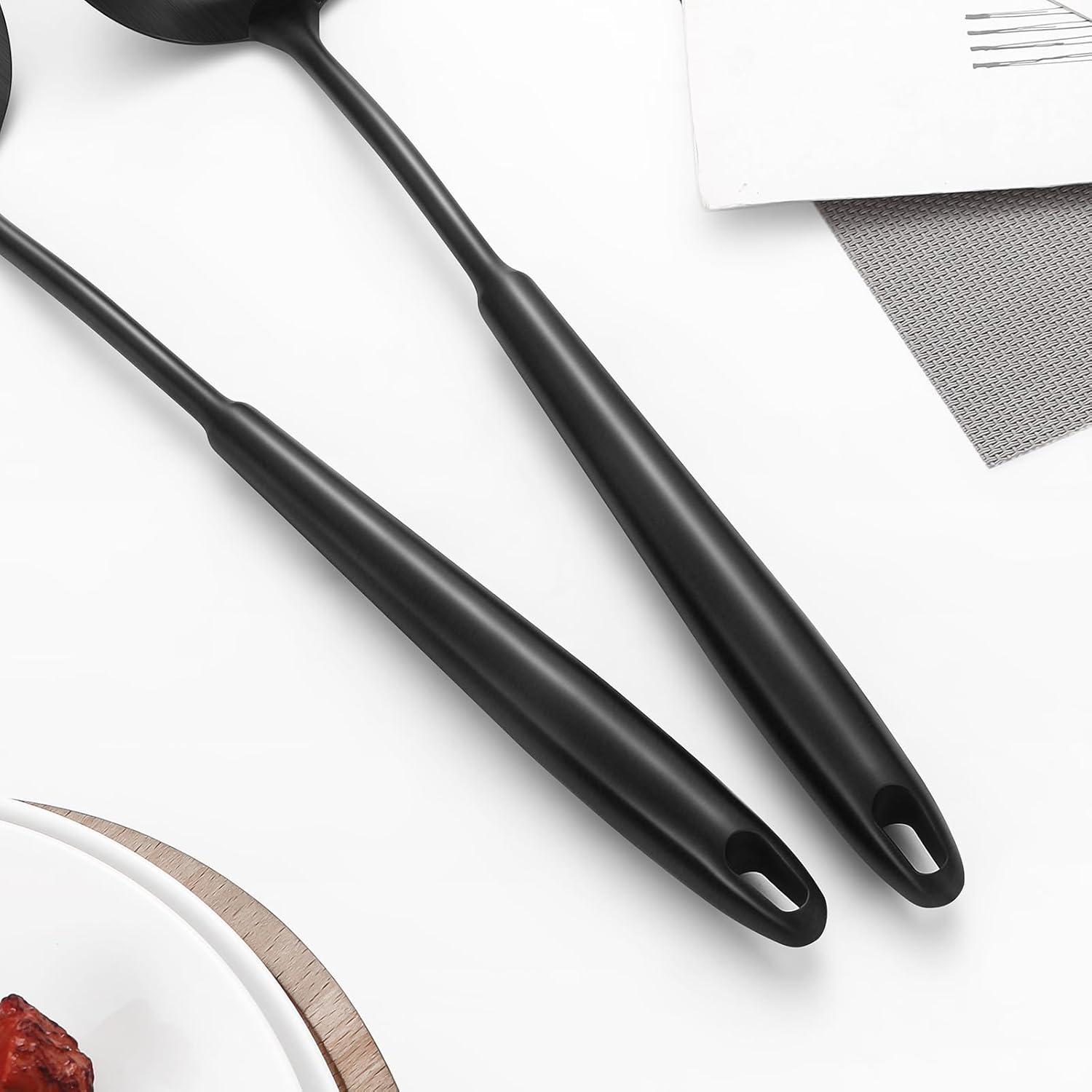 304 Stainless Steel Cooking Utensils,6 Pcs Kitchen Cooking Utensils Set with Spatula, Solid Spoon