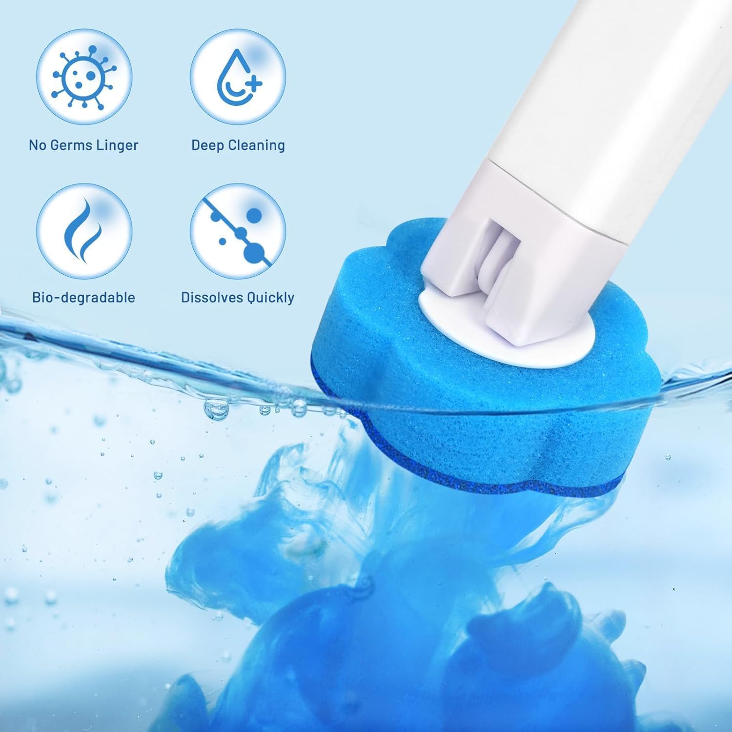 42 PCS Disposable Toilet Bowl Brush Refills, Disposable Toilet Brush Heads, Toilet Wand Disposable