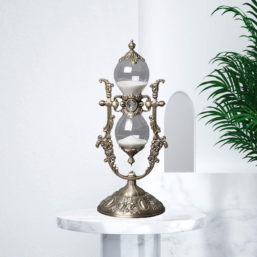 Sanduhr 15 Minuten,Hour Glass,Metal Vintage Hourglass,Hourglass Decor, Hourglass with Sand Embossed