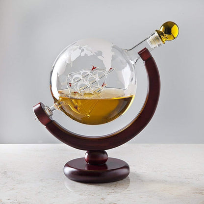 Godinger Whiskey Decanter Globe - for Liquor, Scotch, Bourbon, Vodka or Wine, Gifts for Men Dad