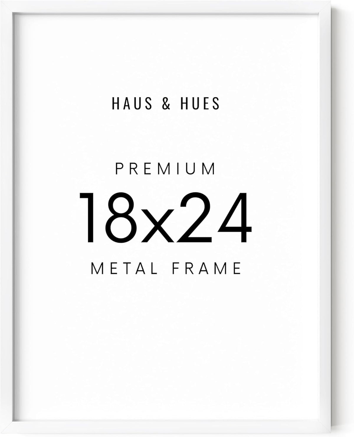 HAUS AND HUES Standalone White Aluminum Frame Set of 1-18x24