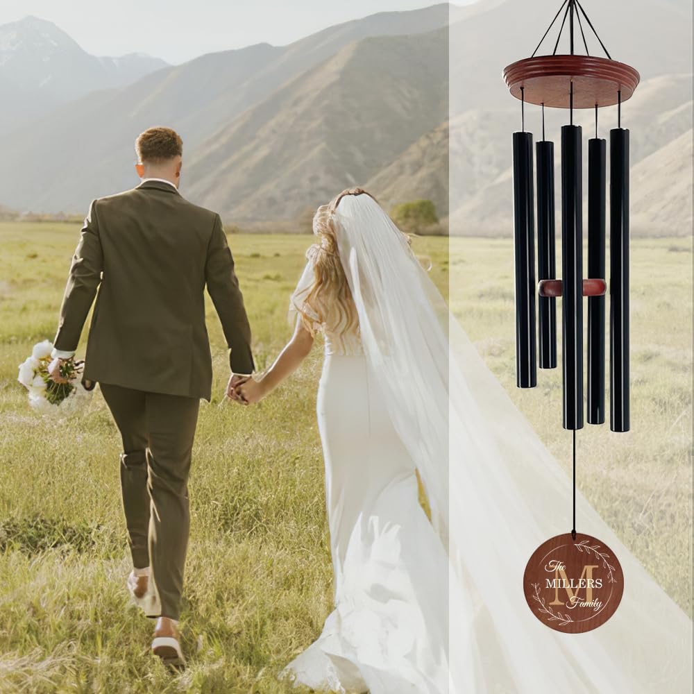 ASTARIN Personalized Wind Chimes Outdoor Deep Tone,35'' Customized Memorial WindChimes for Loss of