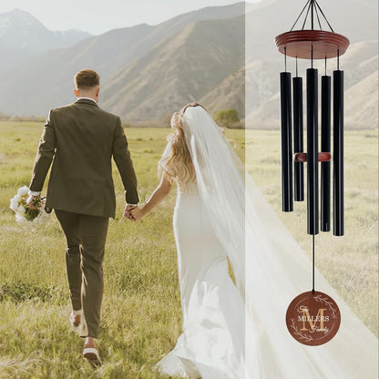 ASTARIN Personalized Wind Chimes Outdoor Deep Tone,35'' Customized Memorial WindChimes for Loss of