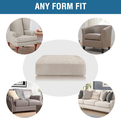 H.VERSAILTEX Velvet Stretch Couch Cushion Cover Plush Cushion Slipcover for Chair Loveseat Sofa