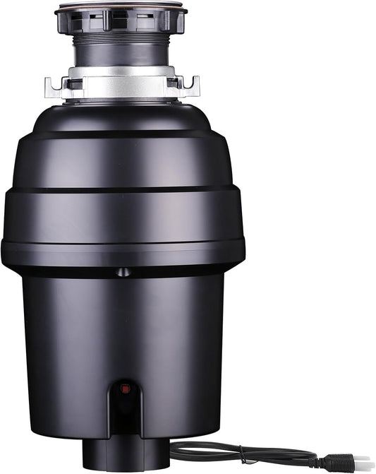 Powerful 1HP Stainless Steel Garbage Disposer, Dishwasher-Friendly and Continuous Feeding Waste