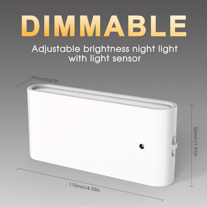 Briignite Night Lights Plug into Wall, 2 Pack, LED Night Light with Dusk to Dawn Light Sensor