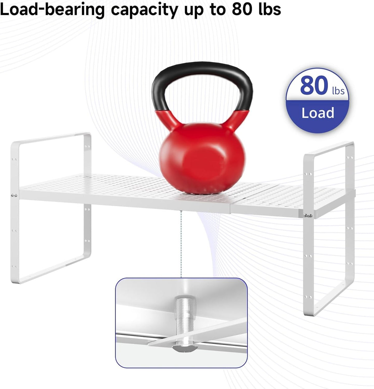 Expandable Kitchen Shelf Organizers, Kitchen Cabinet Organizer Stand Rack Organization for