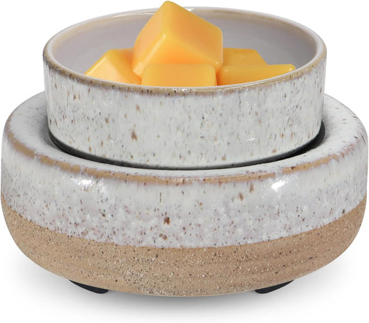 Wax Melt Warmer, Ceramic Candle Melter Melting Wax 3-in-1 Oil Burner Electric Fits Yankee Large