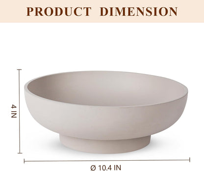 Large Decorative Concrete Bowl, Modern Handicraft Bowls for Home Decor, Decorative Fruit Bowl for