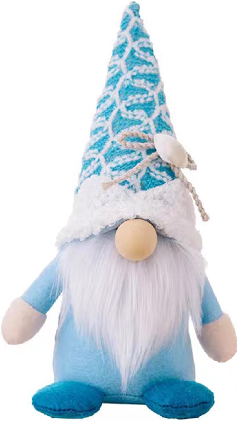 Summer Gnomes Decorations, Beach Gnomes Plush Decor for Home Ocean Day Gnome Tiered Tray Decor