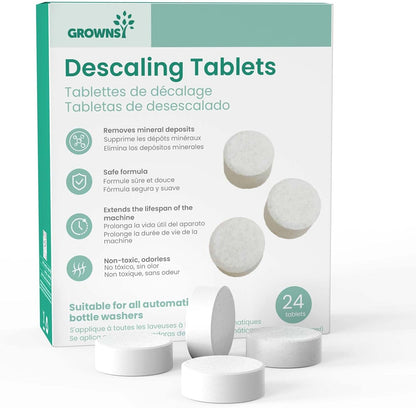 GROWNSY Descaling Tablets Descaler, 24 Descaling Tablets Compatible with Momcozy, Baby Brezza