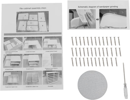 Literature Organizer 27 Slots Compartments Desktop File Sorter Mail Center Paper Storage Cabinet