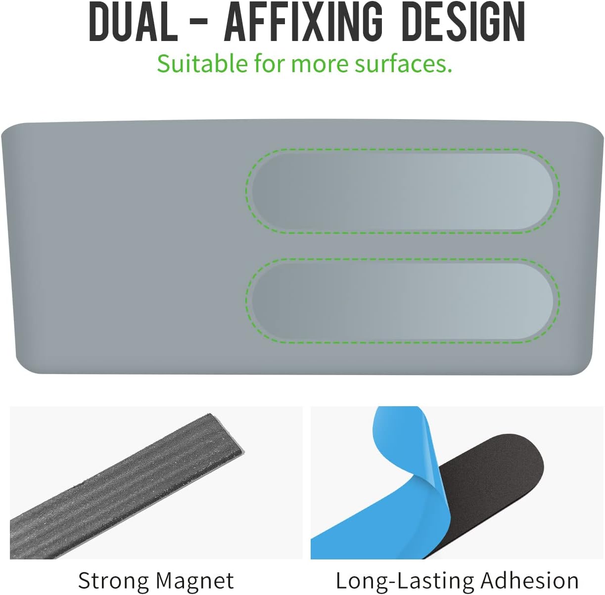 loukin Magnetic and Adhesive Marker Holder, Dry Erase Accessory Tray, Magnetic Storage Organizer