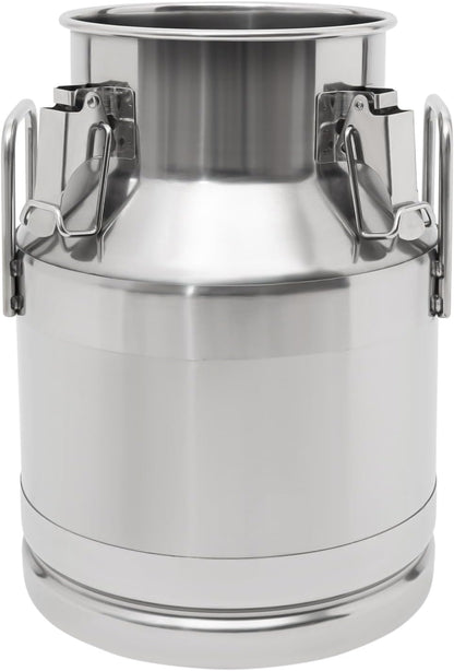 201 Food-Grade Stainless Steel Ice Bucket with Lid, 10L/2.64Gal Good Sealing Storage Canister Milk