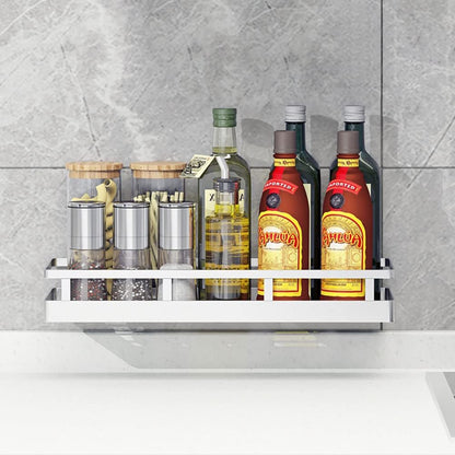 Spice Rack Organizer, SUS304 Stainless steel Wall Mount Spice Rack Storage Basket - Seasoning