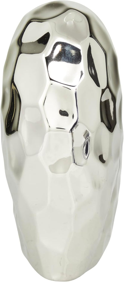 Deco 79 Porcelain Ceramic Heart Decorative Sculpture Dimensional Angled Origami Inspired Home Decor