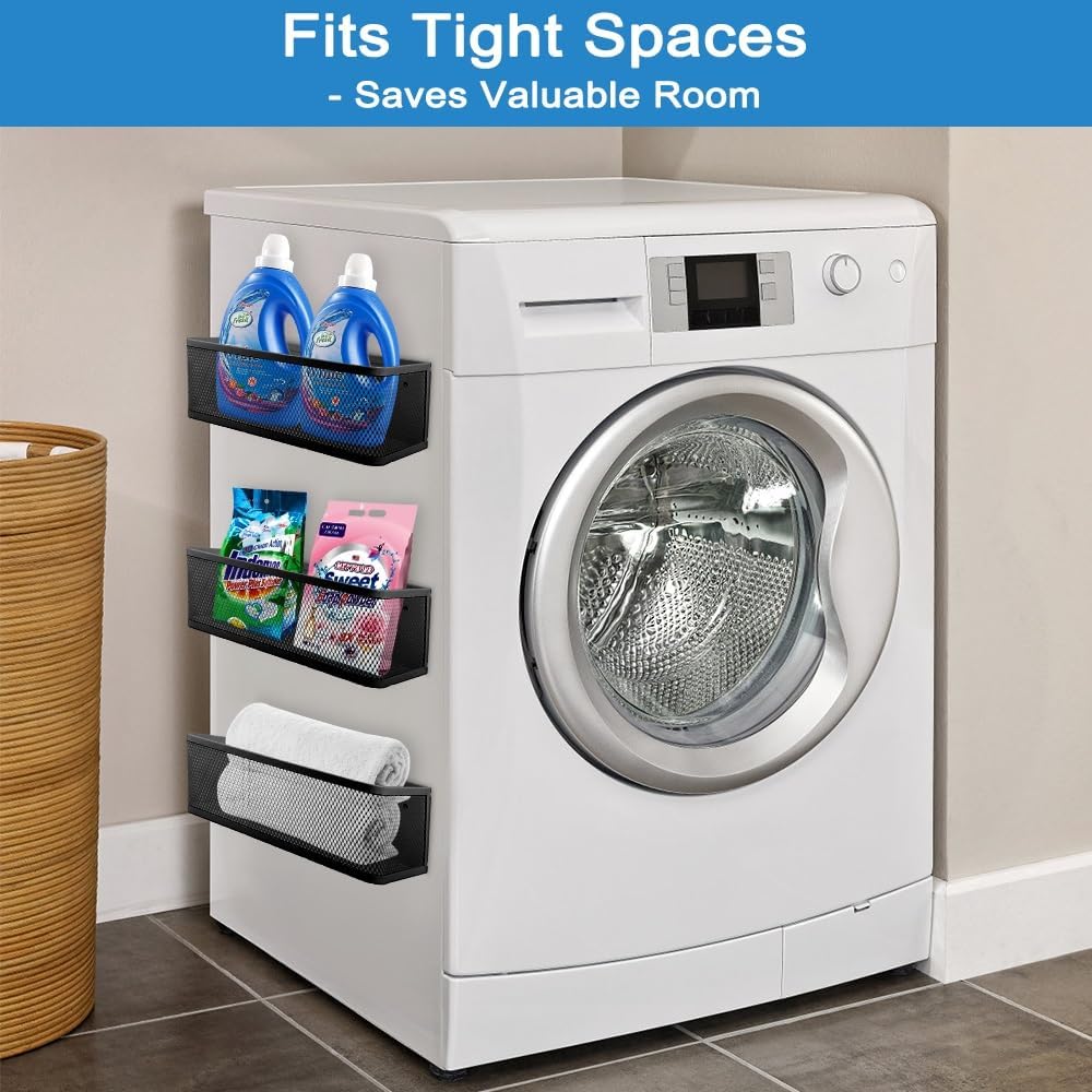 Picowe Magnetic Laundry Organizer, Large Magnet Basket for Laundry Room,16.5lb Capacity Magnetic
