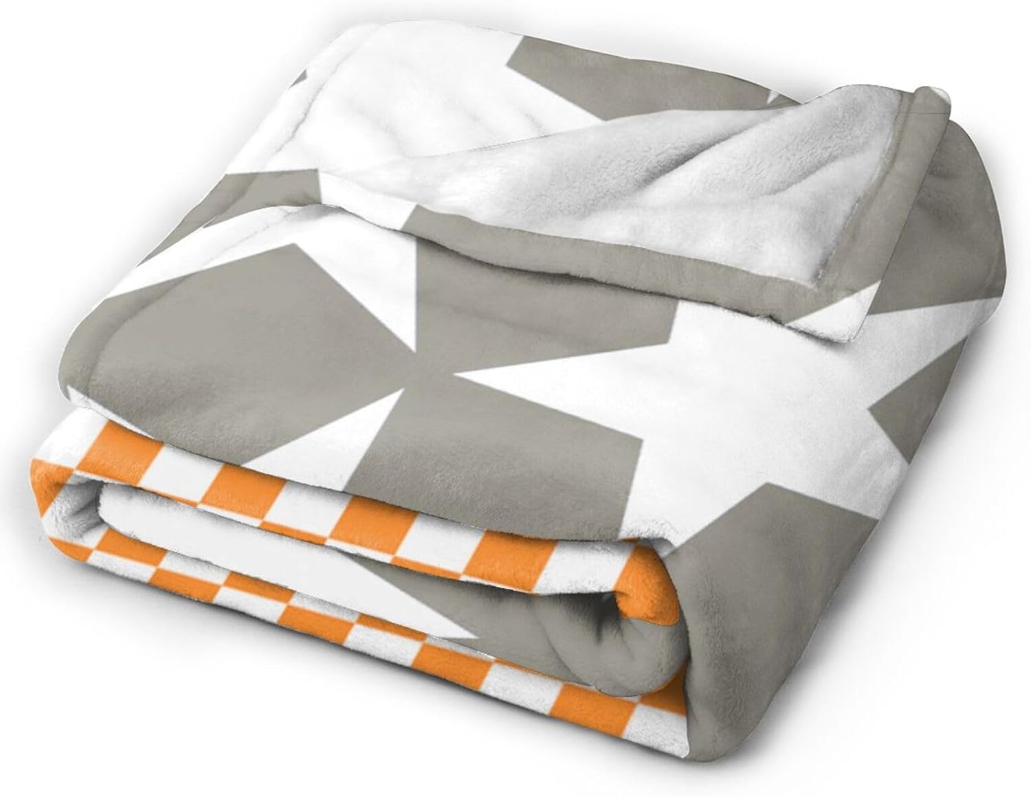HGOD DESIGNS Tennessee Throw Blanket Ultra Soft Warm All Season Tennessee Orange Grey Star Flag