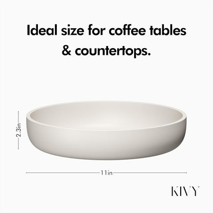 KIVY Concrete Fruit Bowl for Kitchen Counter - Large Decorative Bowl for Home Decor - Modern Fruit