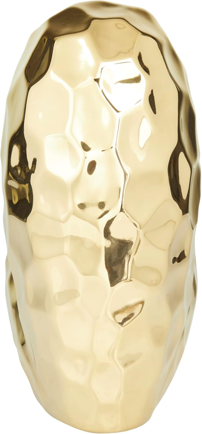 Deco 79 Porcelain Ceramic Heart Decorative Sculpture Dimensional Angled Origami Inspired Home Decor
