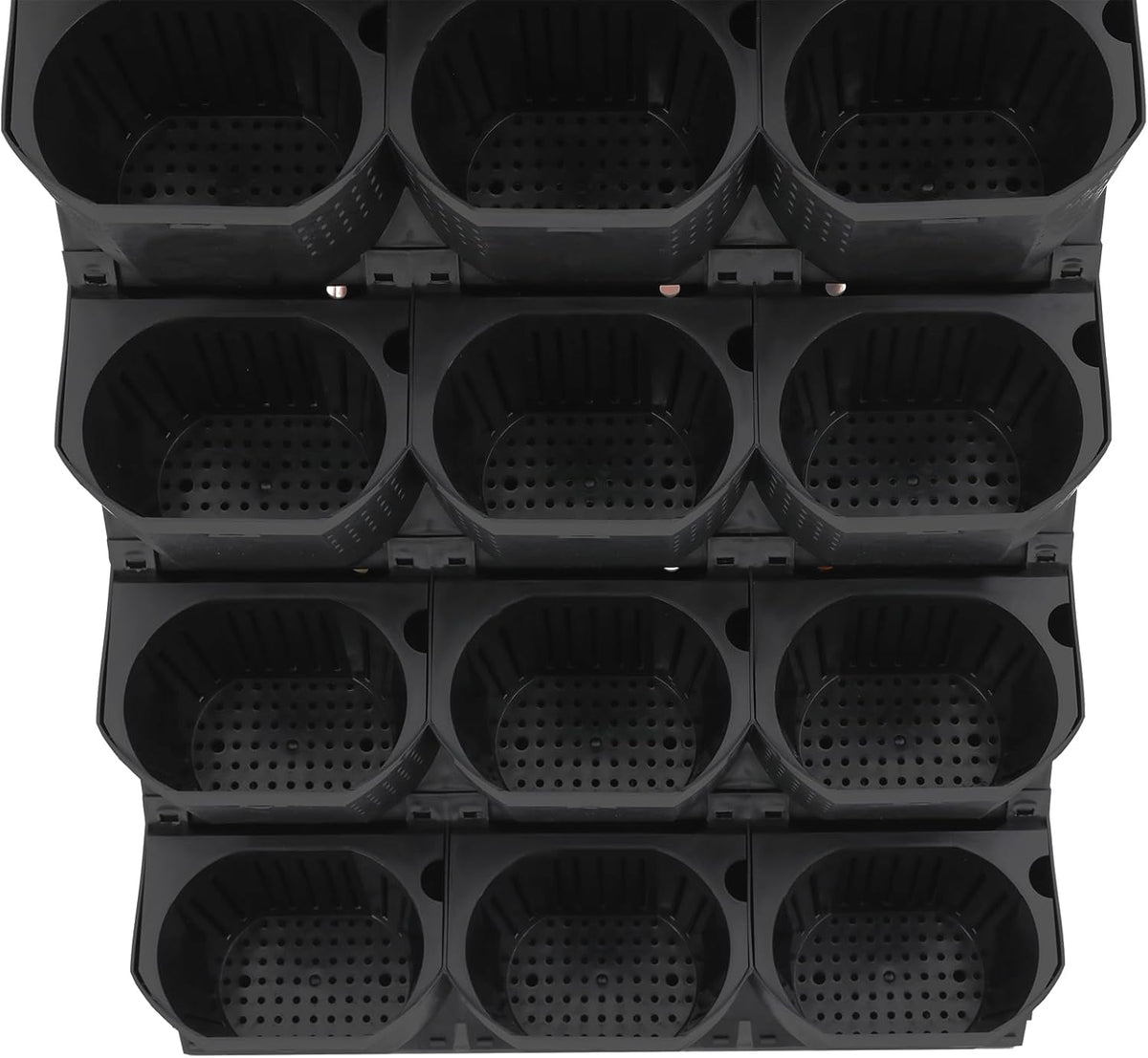 12Pieces 3-Pot Wall Planter Vertical Garden Plant Walls Wall Mounted Vertical Planter with