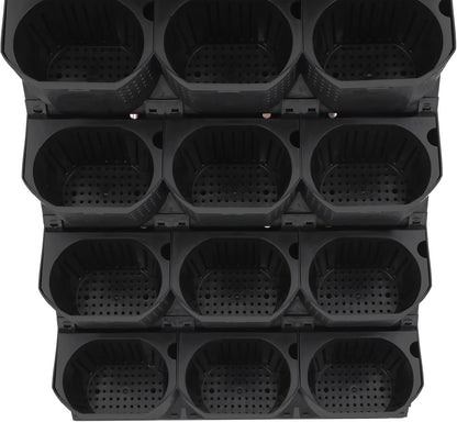 12Pieces 3-Pot Wall Planter Vertical Garden Plant Walls Wall Mounted Vertical Planter with
