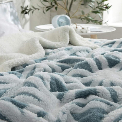 UKELER Ultra Plush Super Soft Lightweight Sherpa Throw Blanket 60''x50'' Cozy Luxury Light Blue