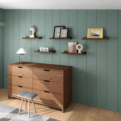 RICHER HOUSE 5 Set Floating Shelves for Wall Decor, Wall Mounted Book Shelf, Nursery Shelves