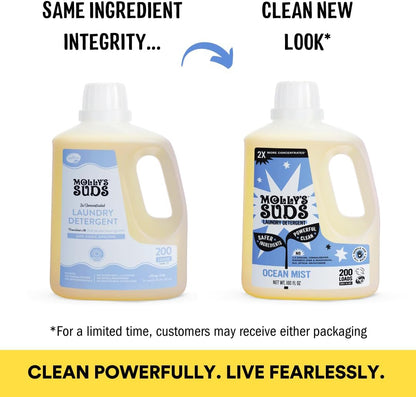 Molly's Suds Liquid Laundry Detergent | Clean Laundry Detergent Soap for Sensitive Skin | 2x