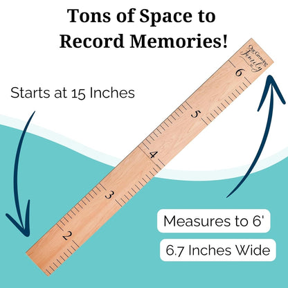 Wooden Growth Chart – Kids Height Chart, Wall Measurement for Kids, Height Chart for Wall, Growth
