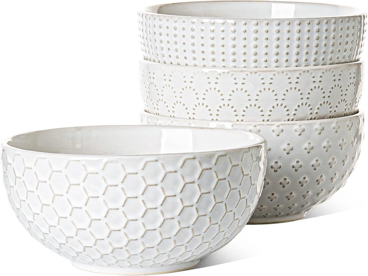 LE TAUCI Large Soup Bowl 42 OZ, Ceramic Kitchen Bowl Set for Soup, Pho, Chip, Pasta, Fruits, Salad