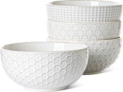 LE TAUCI Large Soup Bowl 42 OZ, Ceramic Kitchen Bowl Set for Soup, Pho, Chip, Pasta, Fruits, Salad