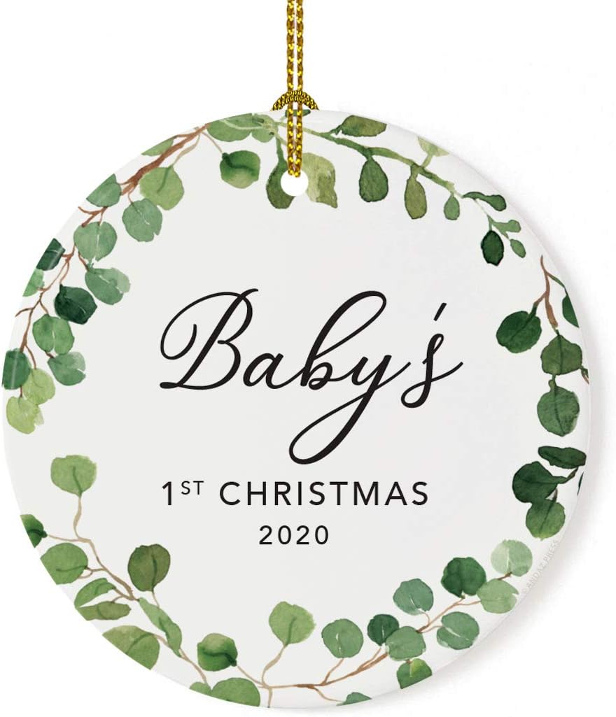 Andaz Press Custom Year Round Ceramic Porcelain Christmas Tree Ornament Keepsake Collectible Gift