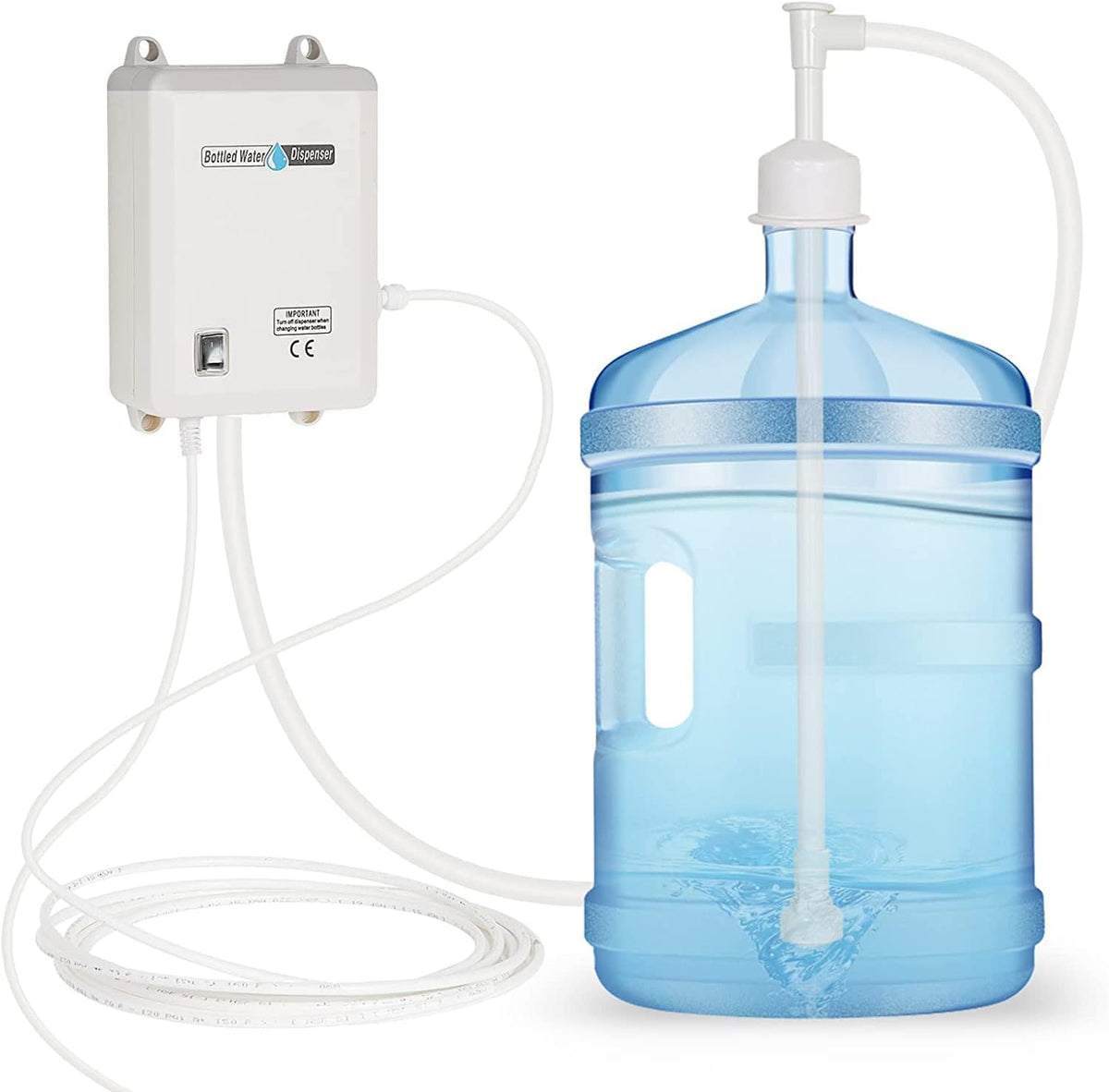 Bottle Water Dispenser Pump System Self-Priming 110V AC US Plug Drinking Water Pump Single Tube