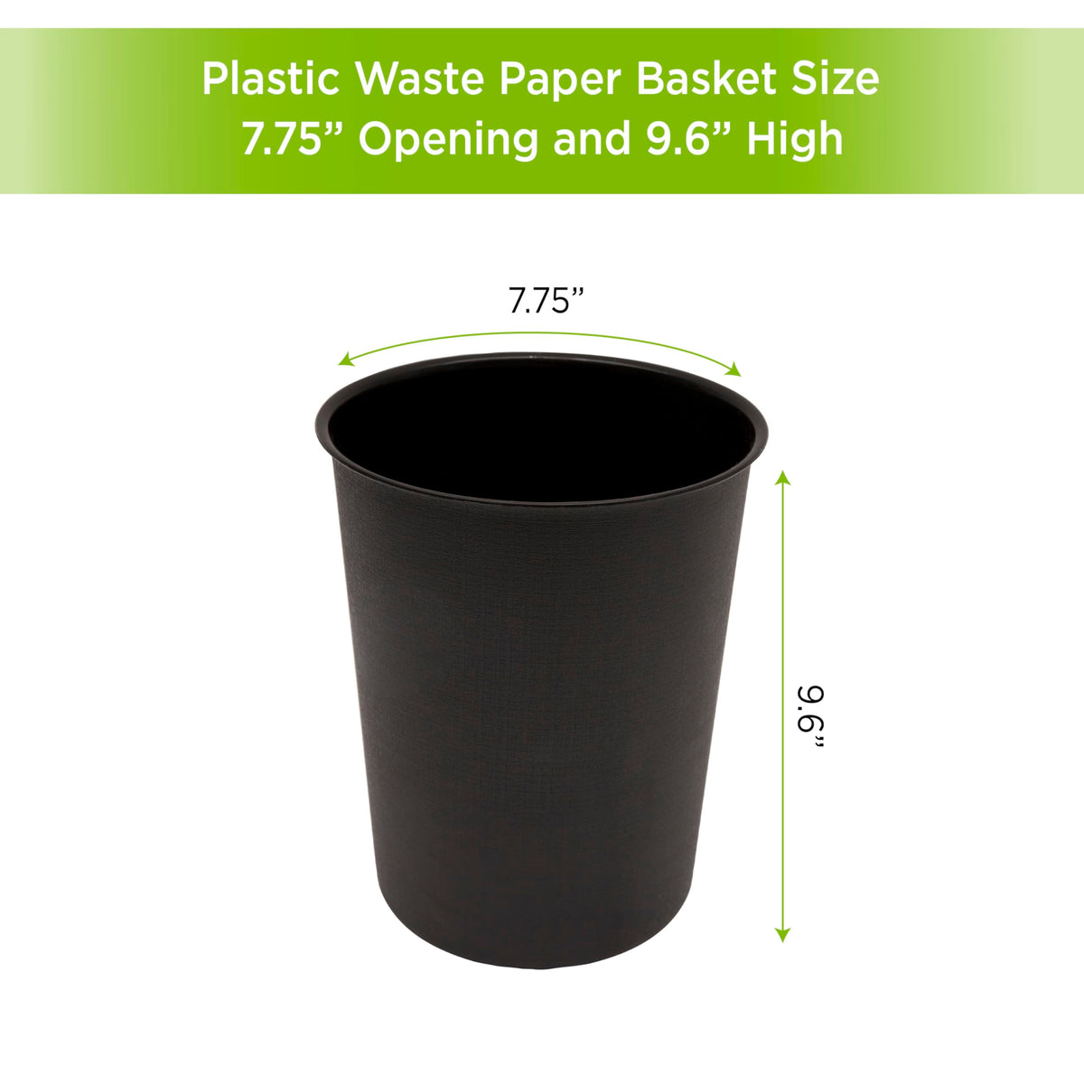 Kenney KN83001 Storage Made Simple 1.53 Gallon (5.7 Liter) Small Open Top Rust-Proof Plastic Waste