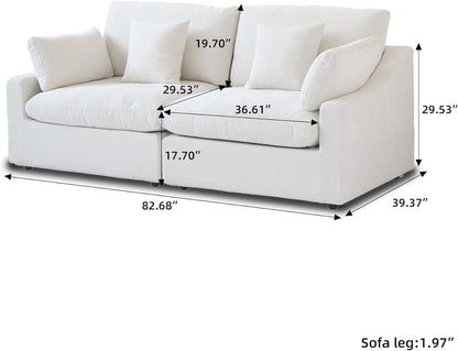 JACH Sectional Couches for Living Room, Cloud Sectional Couch with Deep Seat, Down Filled Modular