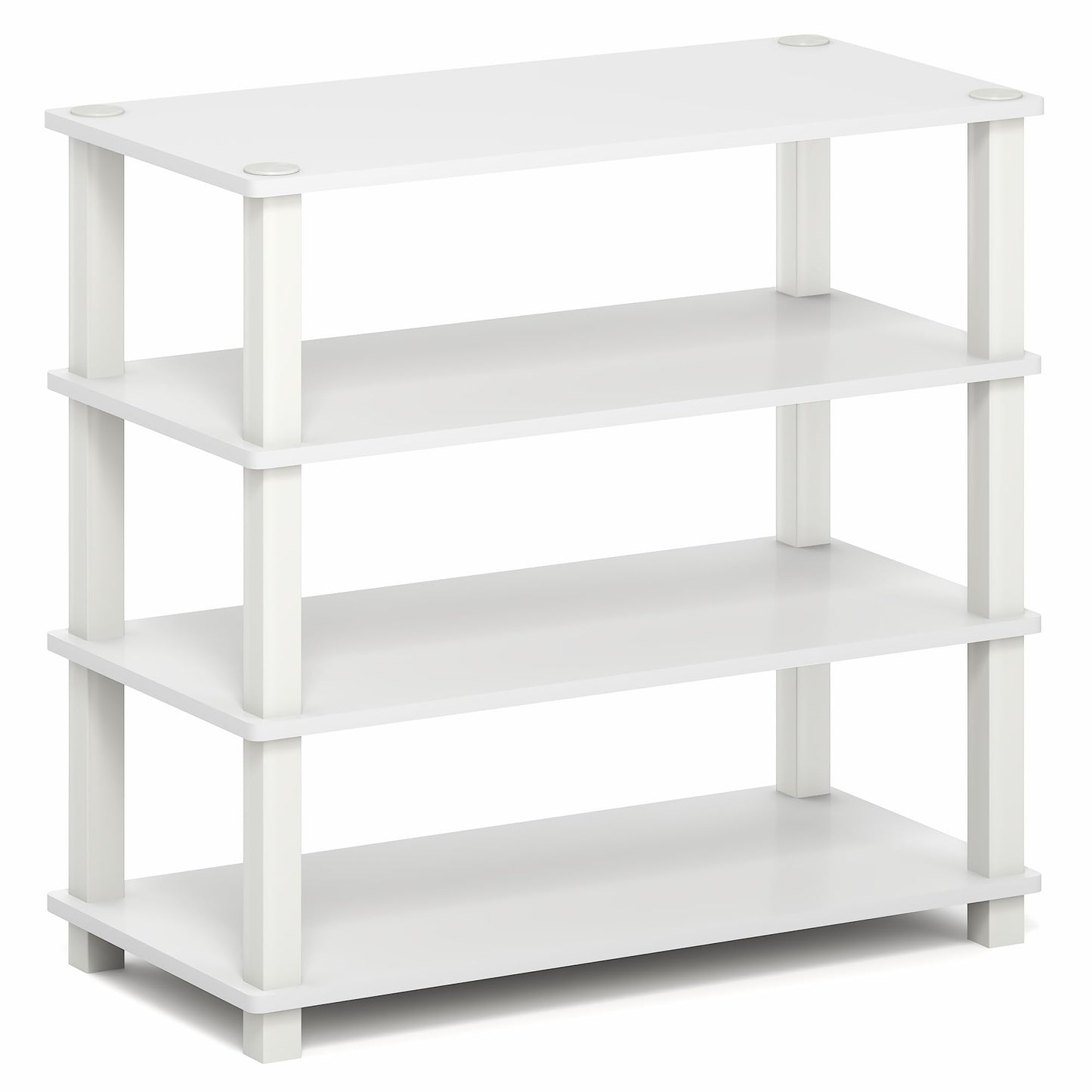 Furinno Turn-S-Tube Shoe Rack, 4-Tier Shoe Organizer, Shoe Storage, 11.6 x 23.6 x 22.3, for Closet