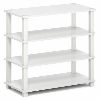 Furinno Turn-S-Tube Shoe Rack, 4-Tier Shoe Organizer, Shoe Storage, 11.6 x 23.6 x 22.3, for Closet