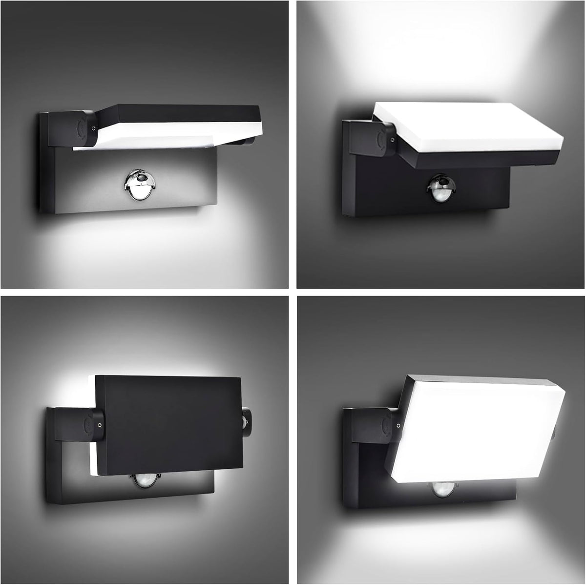 Motion Sensor Outdoor Wall Pack Lights,40W Acrylic LED Porch Lights 360 °Rotation,Waterproof