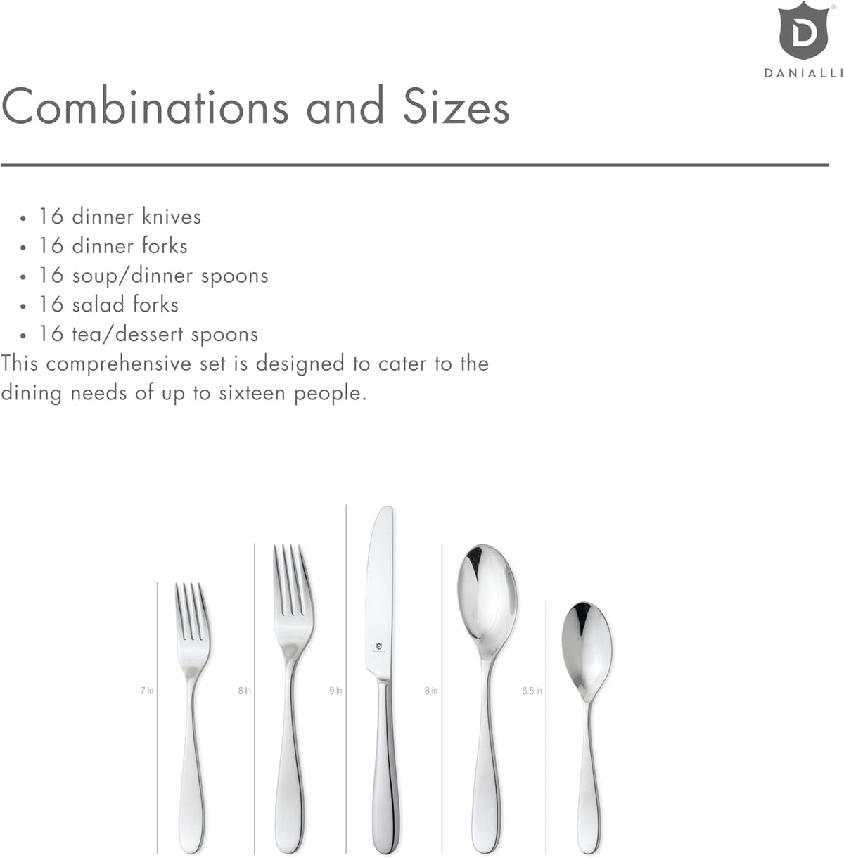 Silverware Set for 16 – 18/10 Stainless Steel Flatware, Mirror Finish, Dishwasher Safe, Durable and