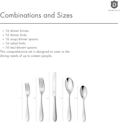 Silverware Set for 16 – 18/10 Stainless Steel Flatware, Mirror Finish, Dishwasher Safe, Durable and